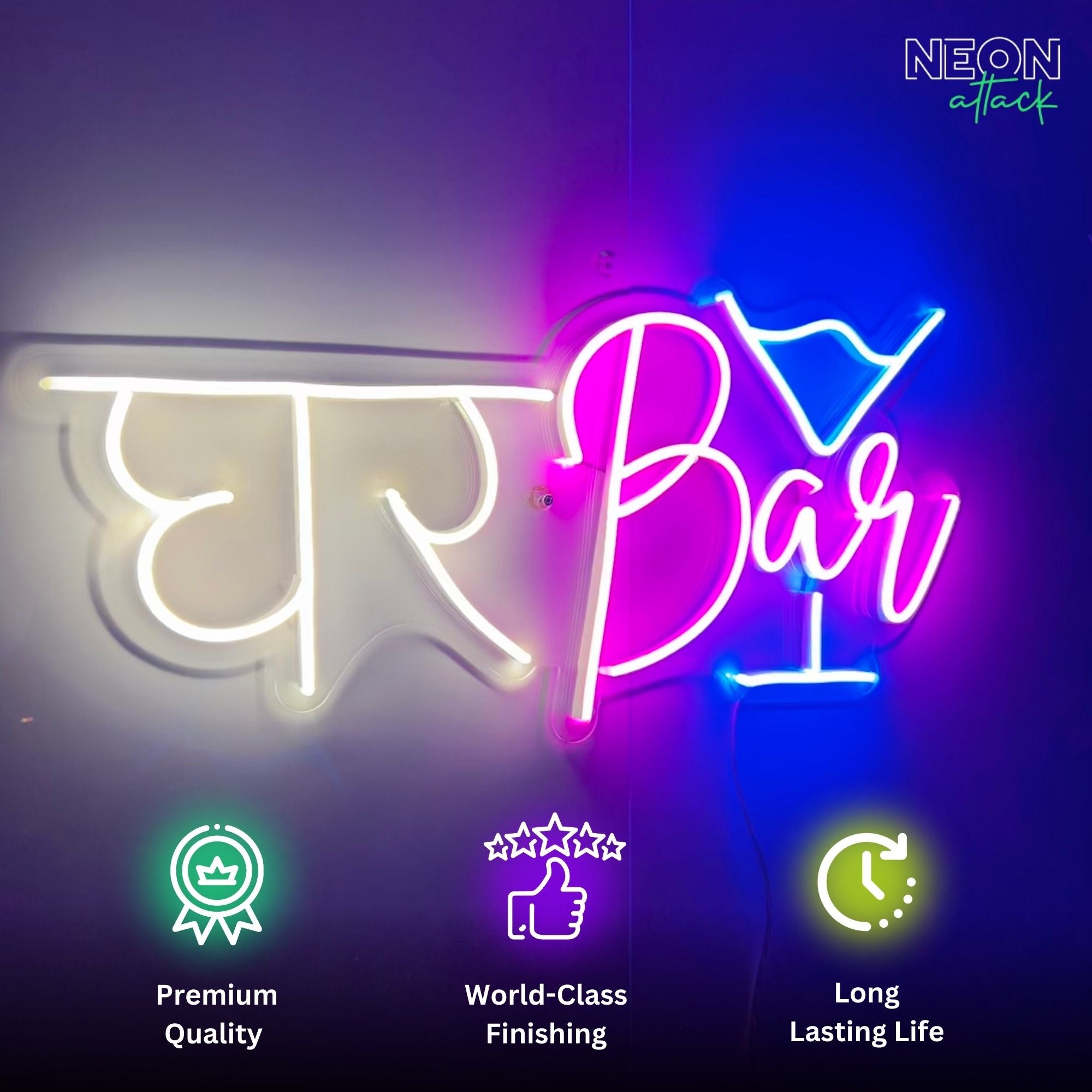 Ghar Bar Neon Light Sign