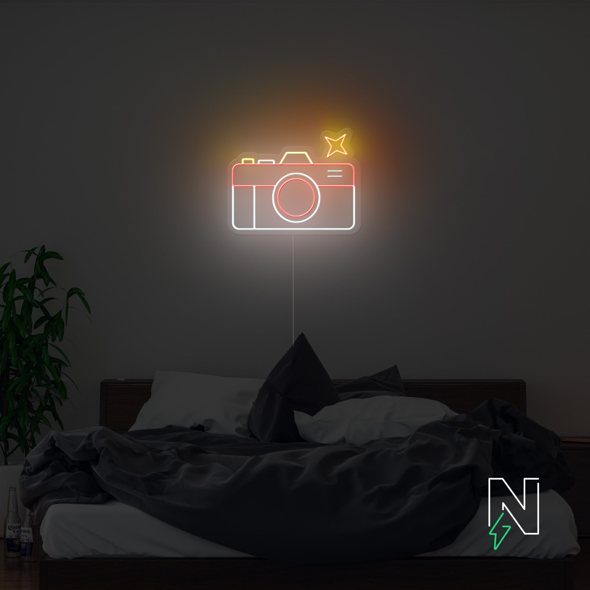 Retro Camera Neon Sign