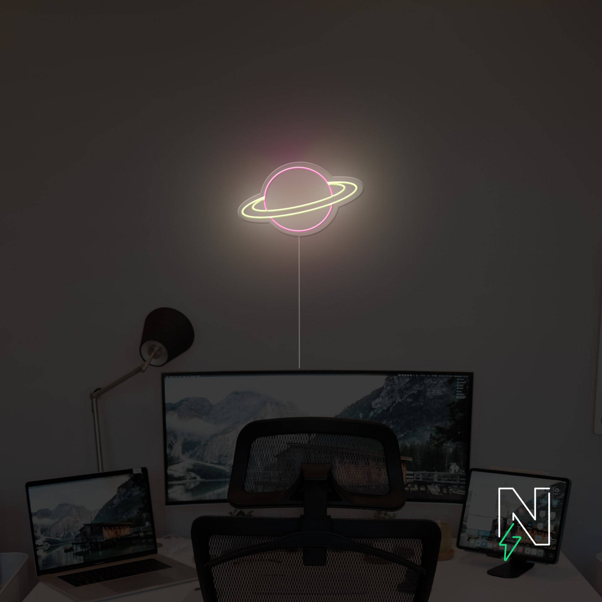 Saturn Neon Sign