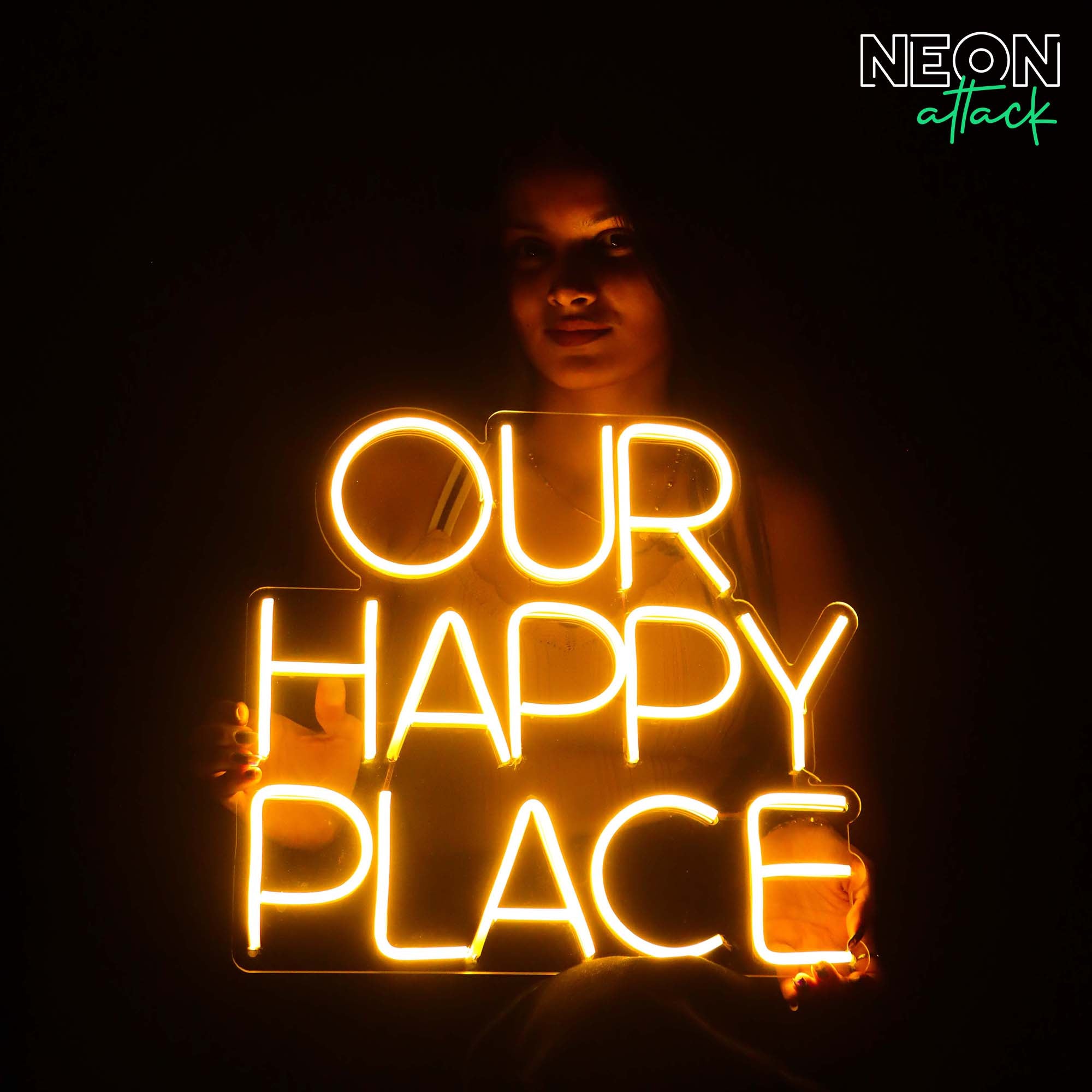 Our Happy Place Neon Light Sign