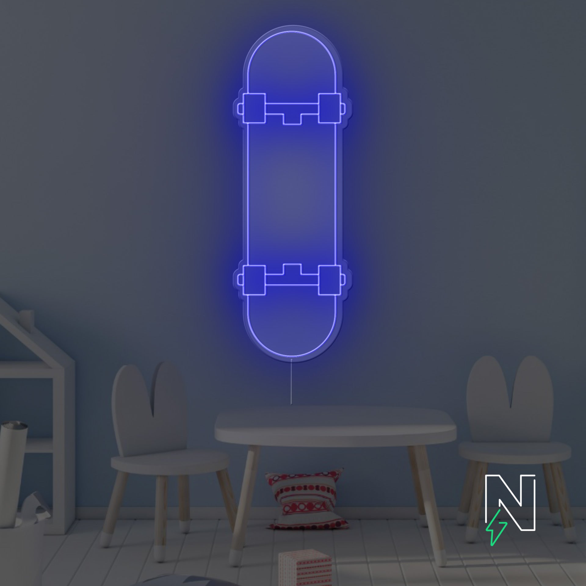 Skate Board Neon Sign