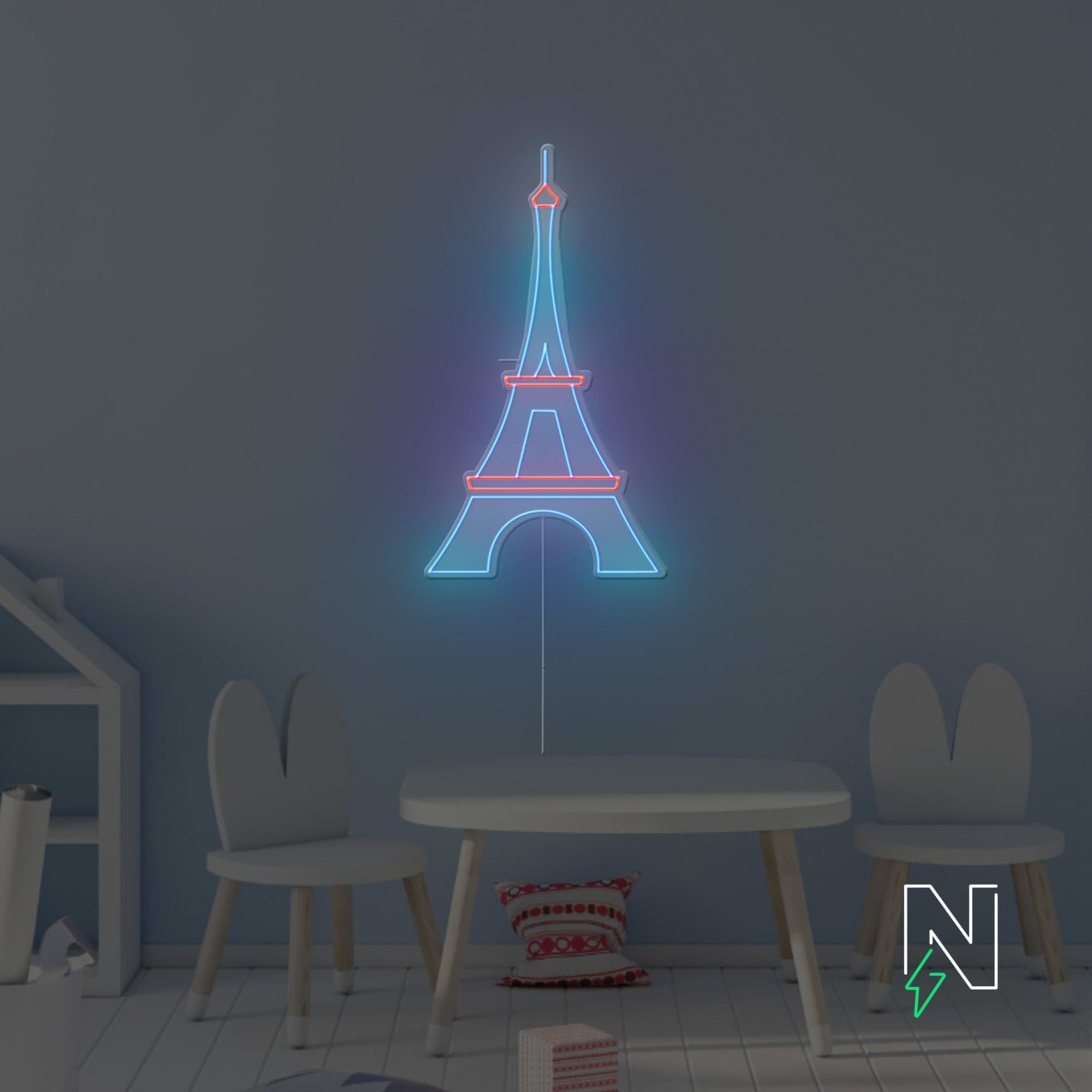 Eiffel Tower Neon Sign