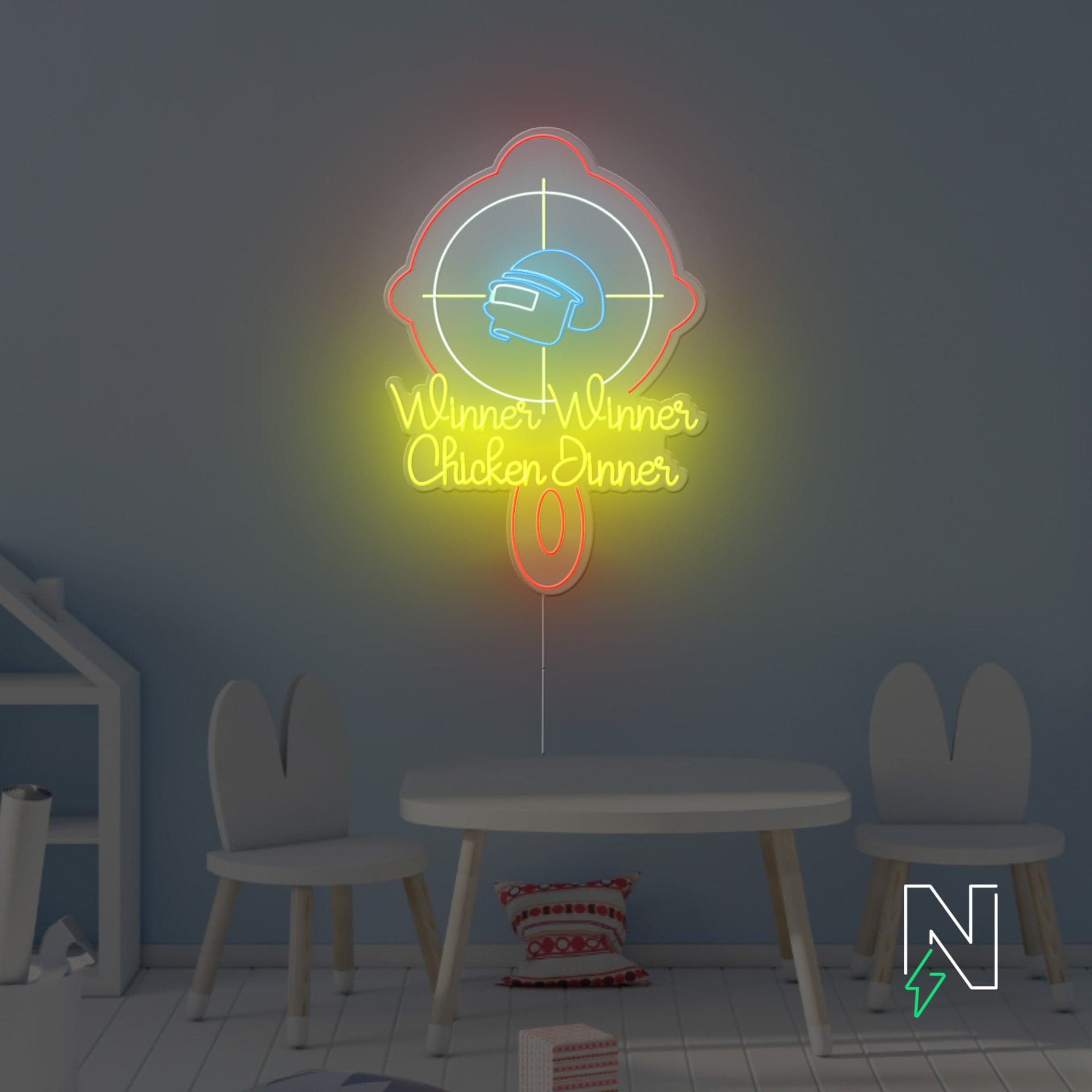 Chicken Dinner Neon Sign