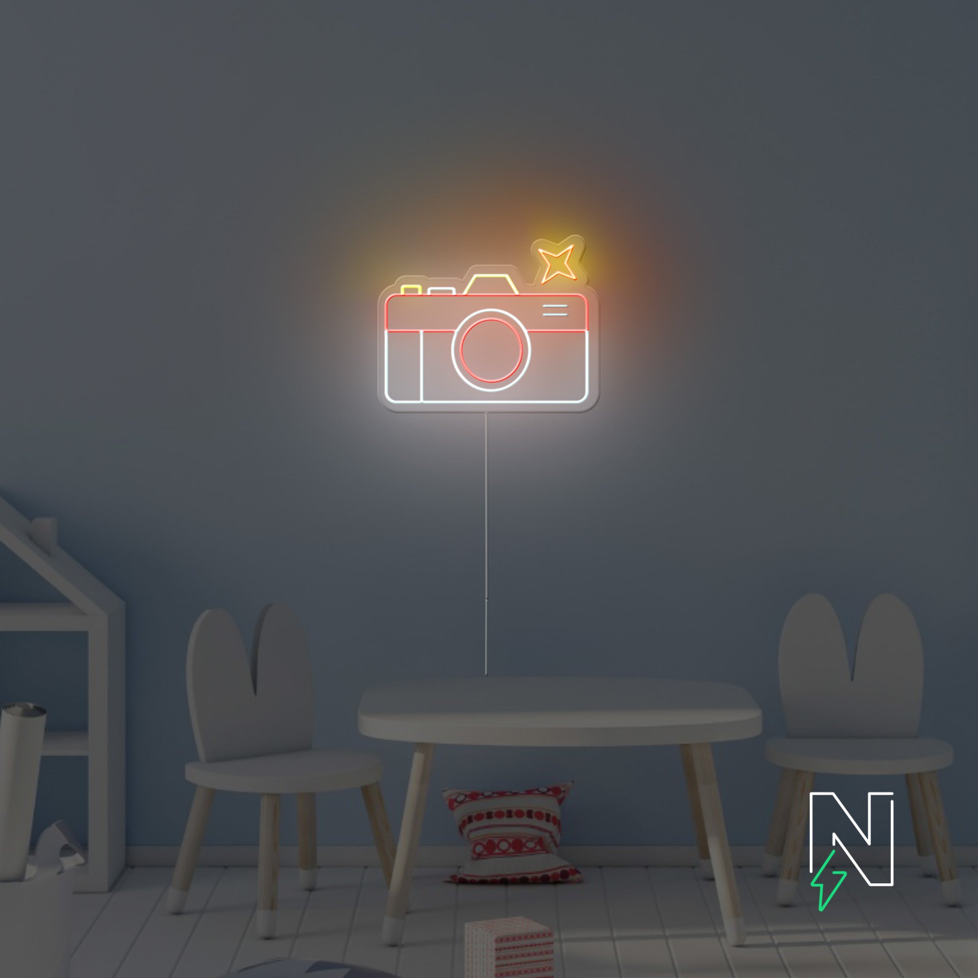 Retro Camera Neon Sign