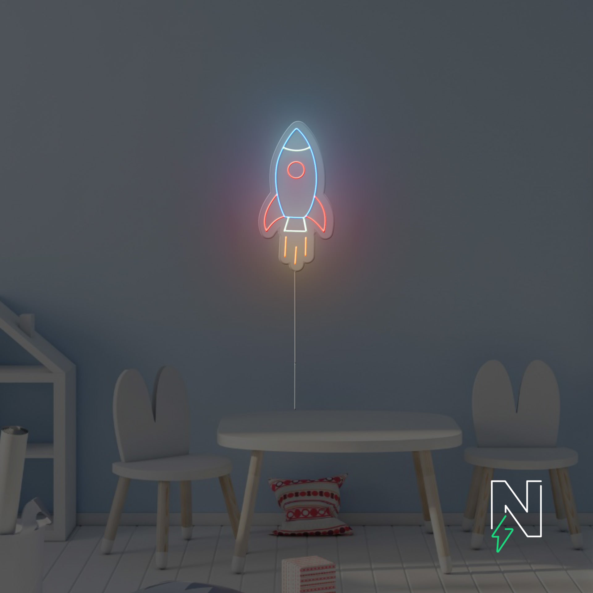 Rocket Neon Sign