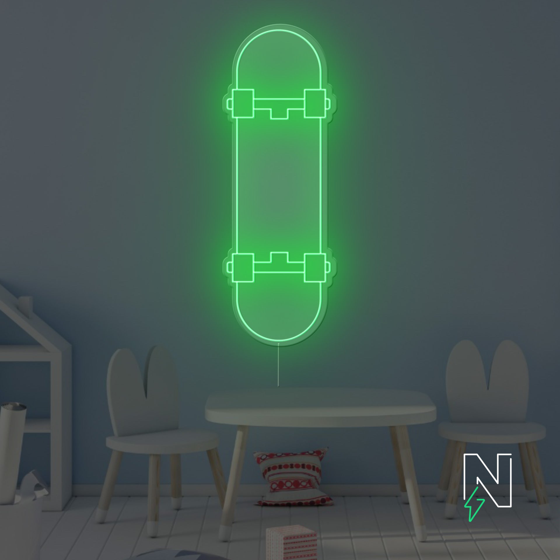 Skate Board Neon Sign