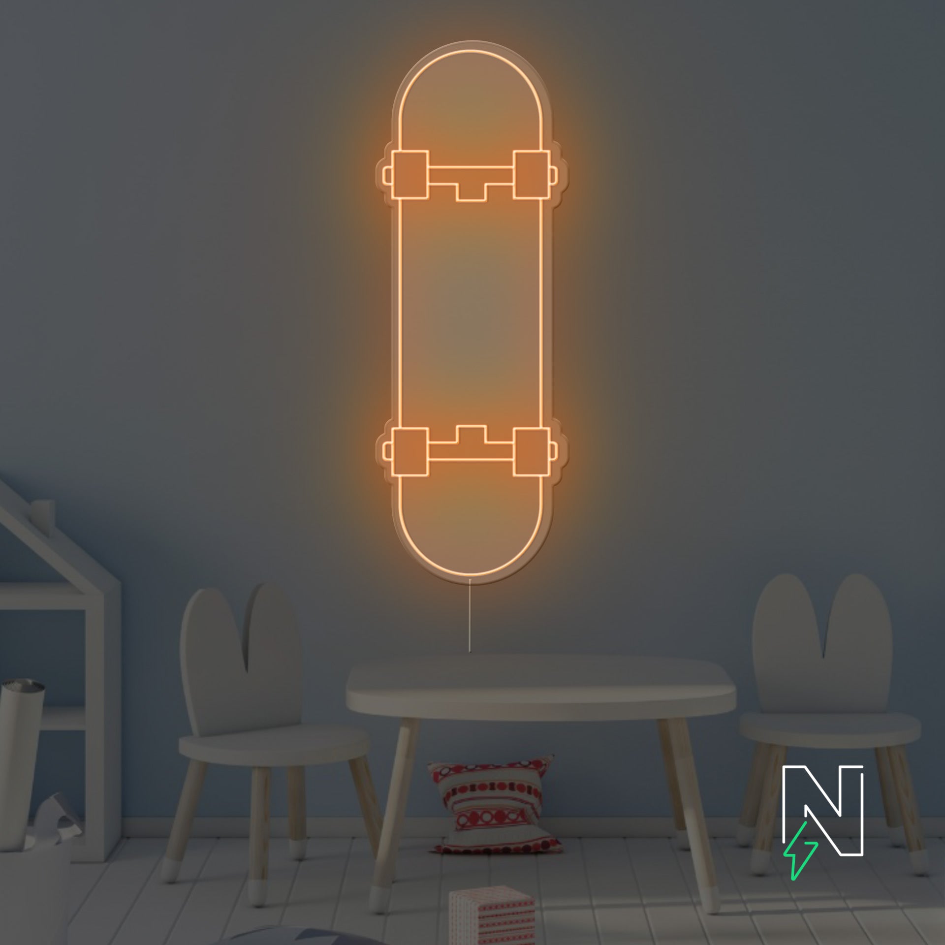 Skate Board Neon Sign