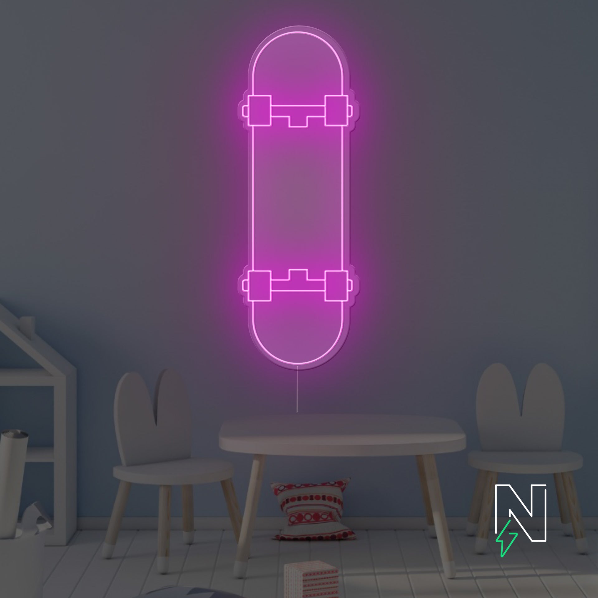 Skate Board Neon Sign