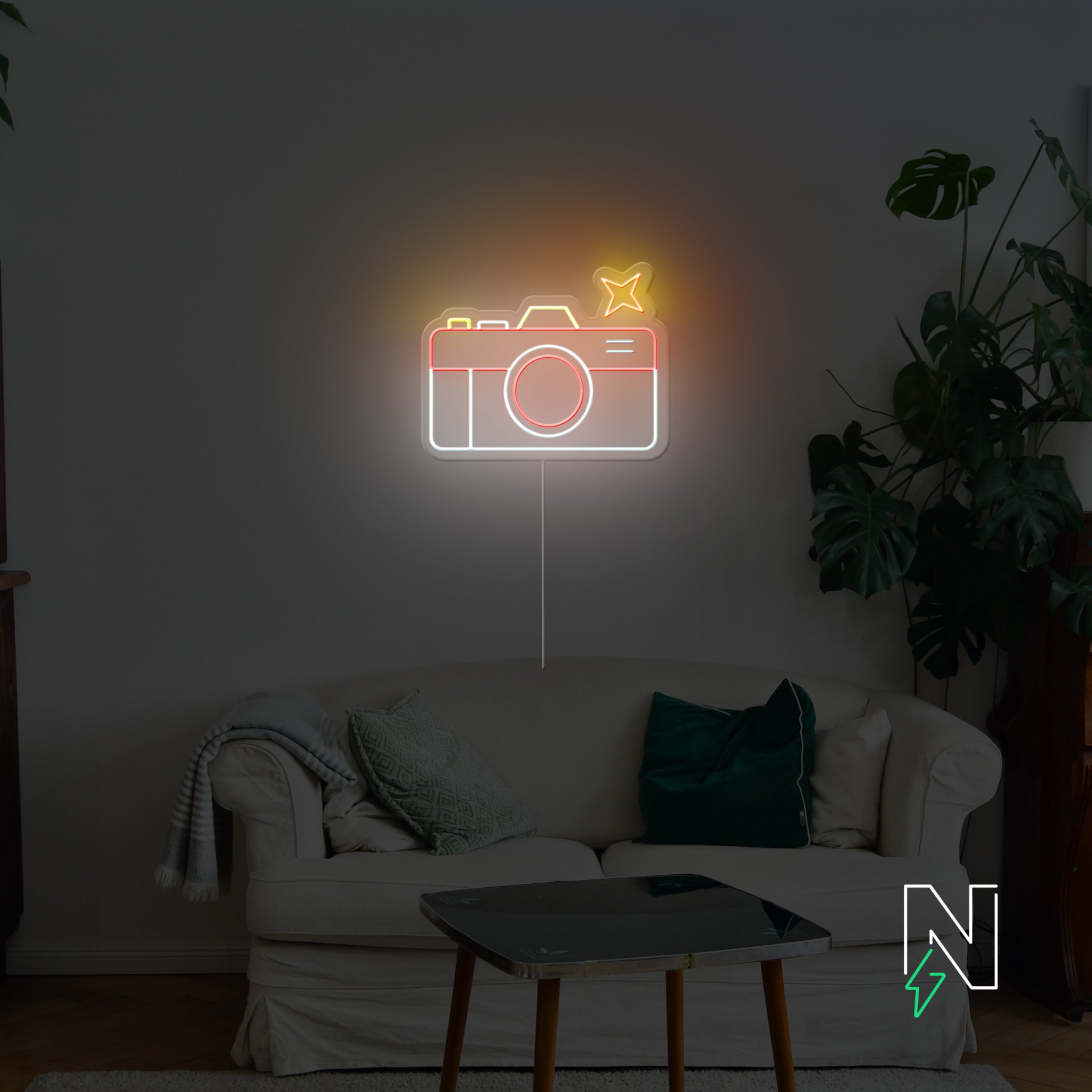 Retro Camera Neon Sign