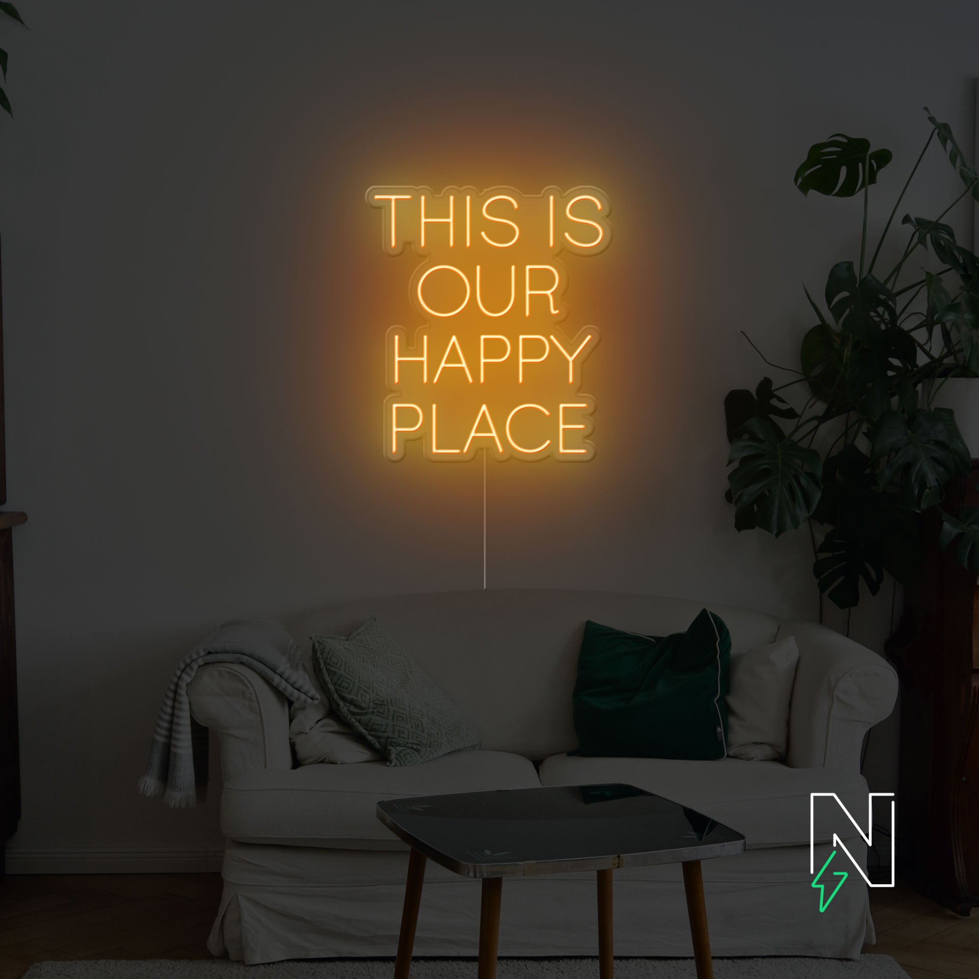 This Is Our Happy Place Neon Sign