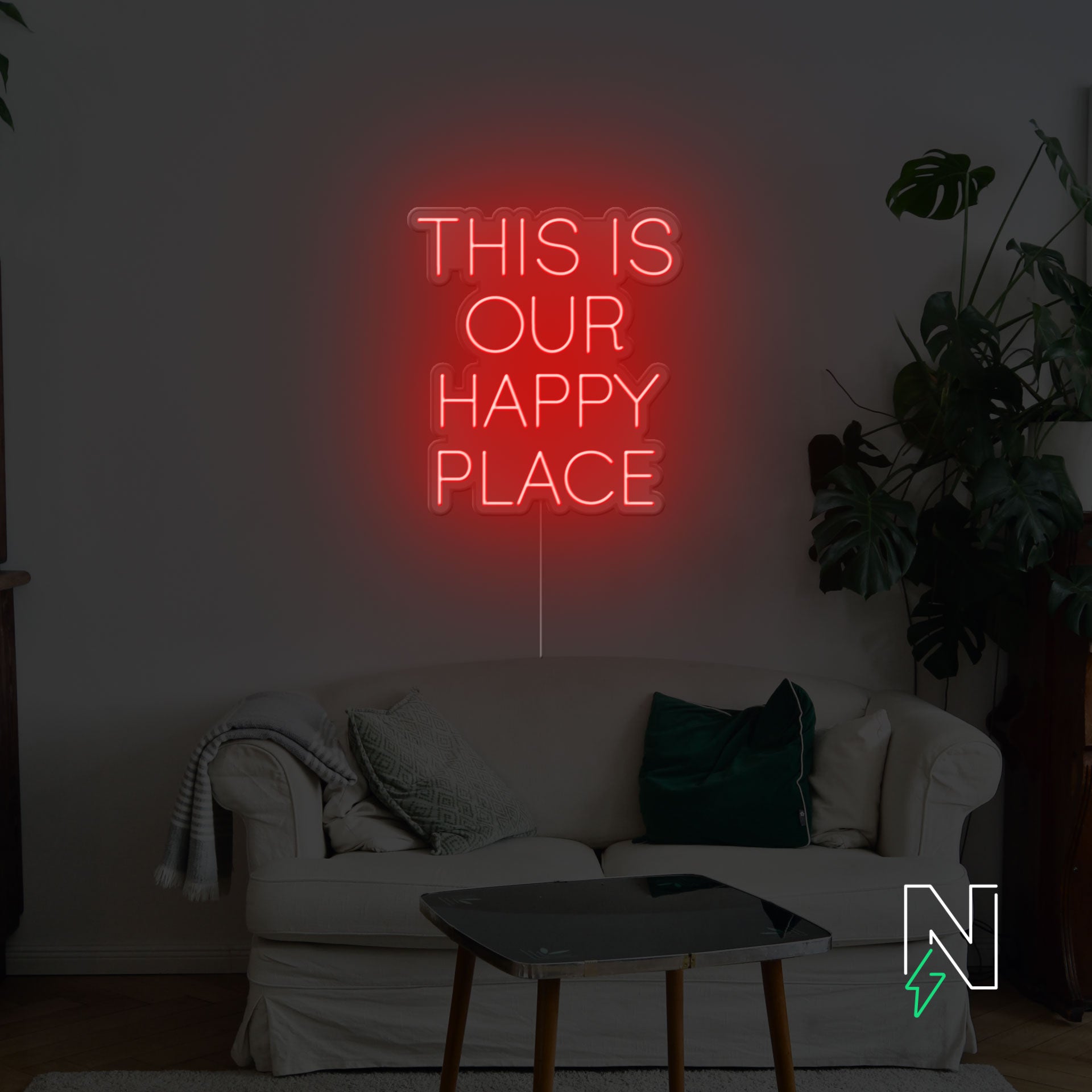 This Is Our Happy Place Neon Sign