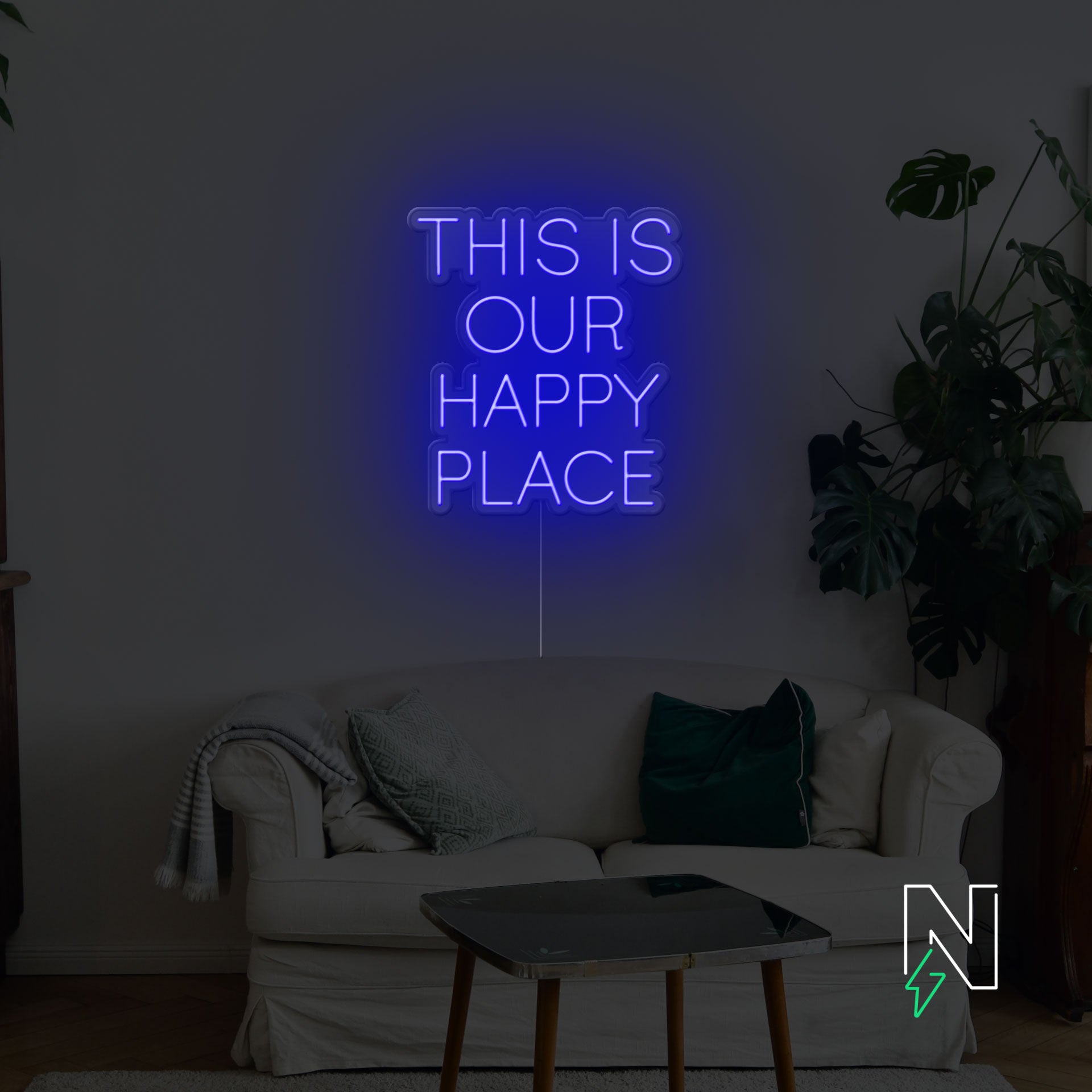 This Is Our Happy Place Neon Sign