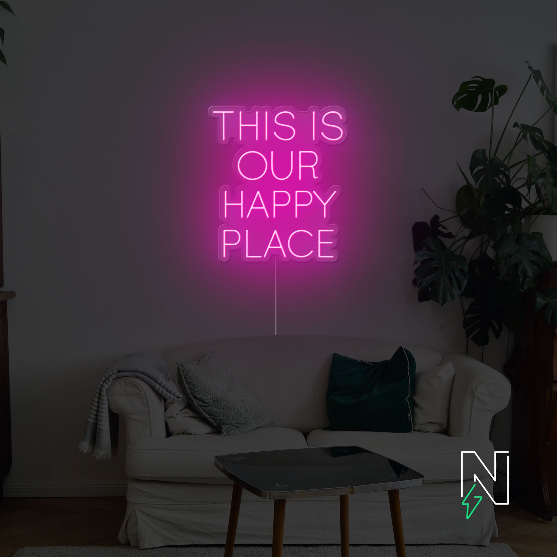 This Is Our Happy Place Neon Sign