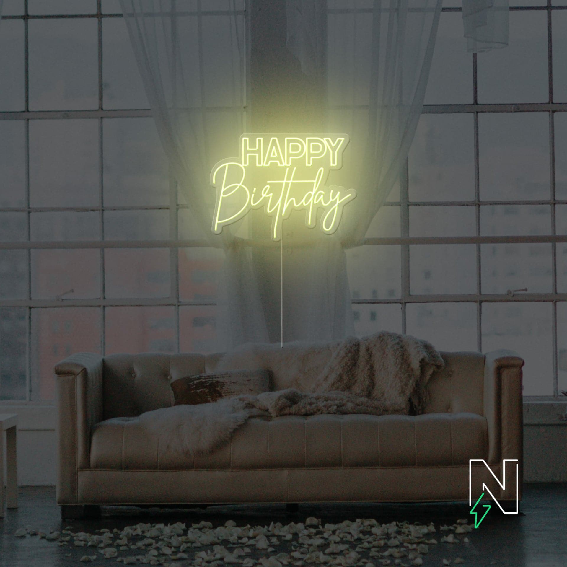 Happy Birthday Neon Sign