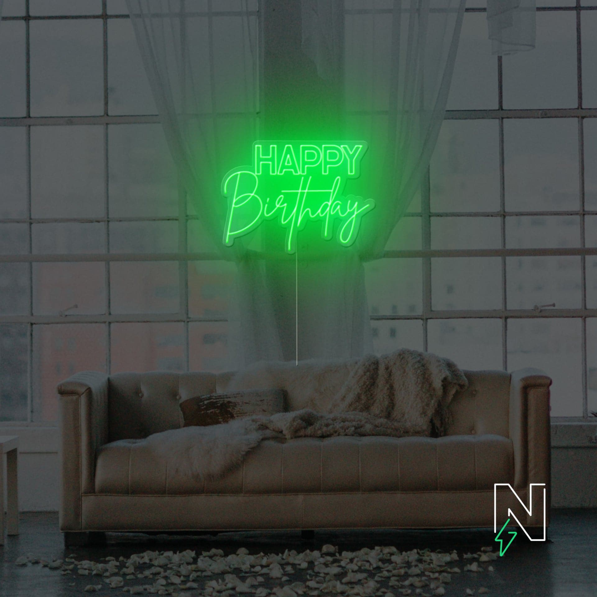 Happy Birthday Neon Sign