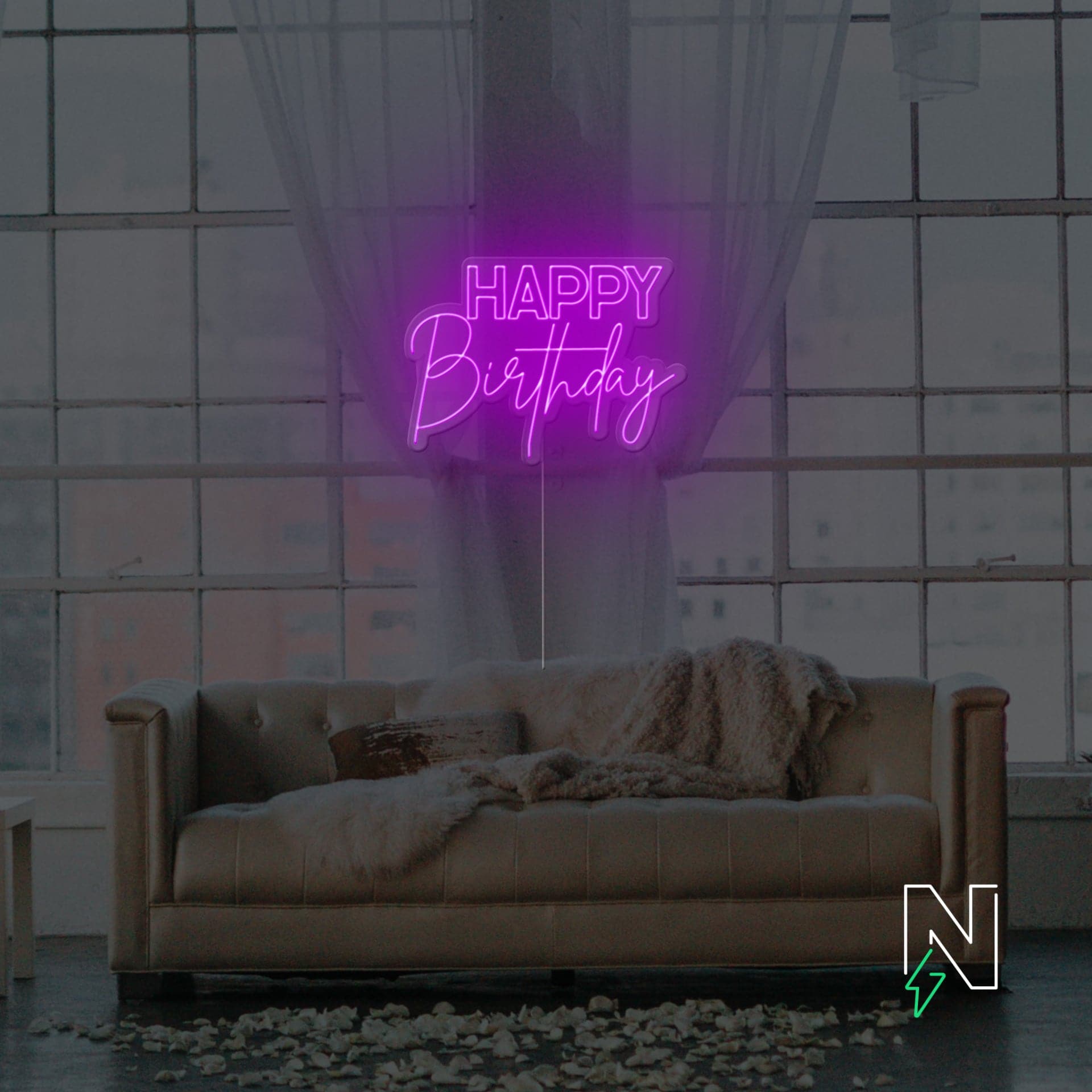 Happy Birthday Neon Sign