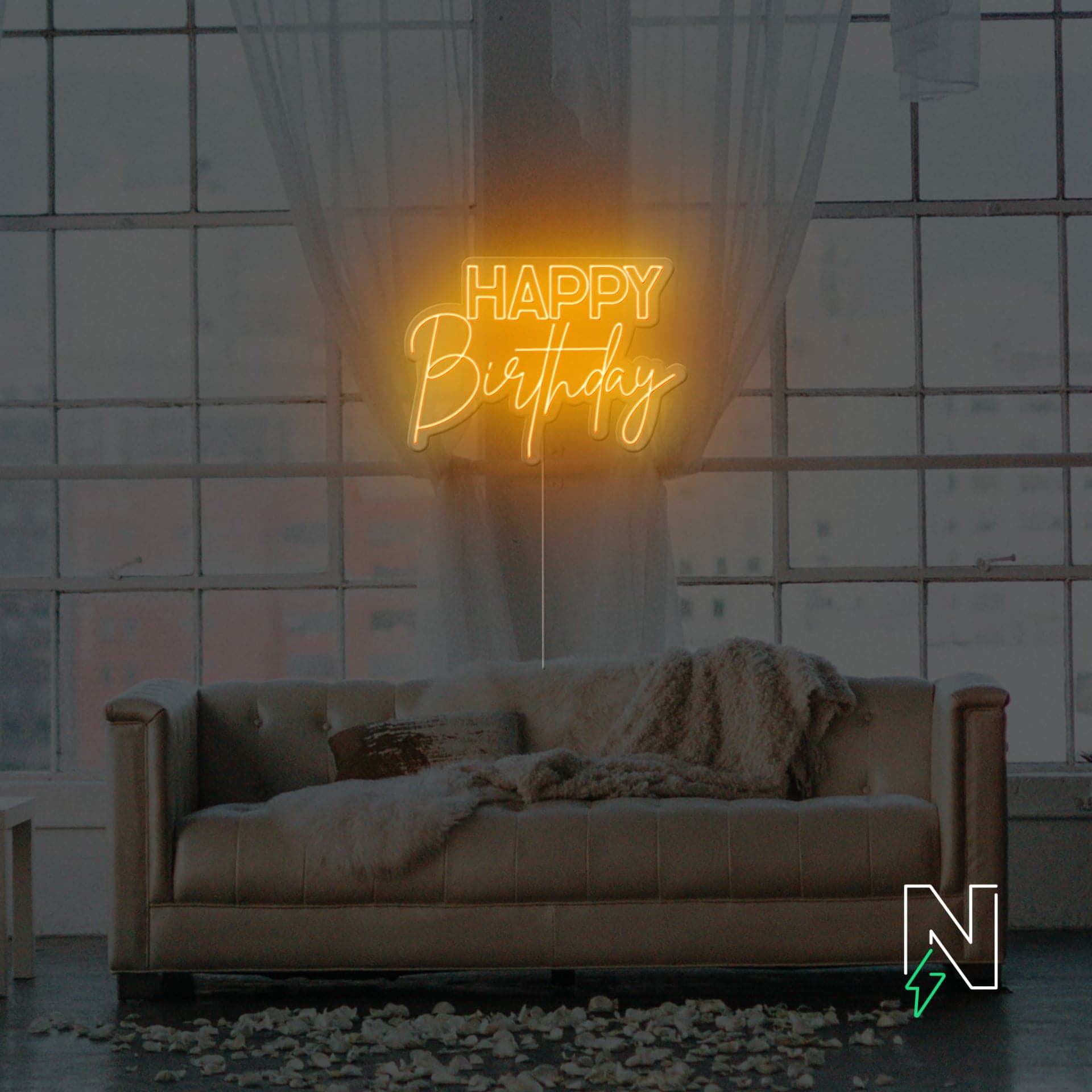 Happy Birthday Neon Sign