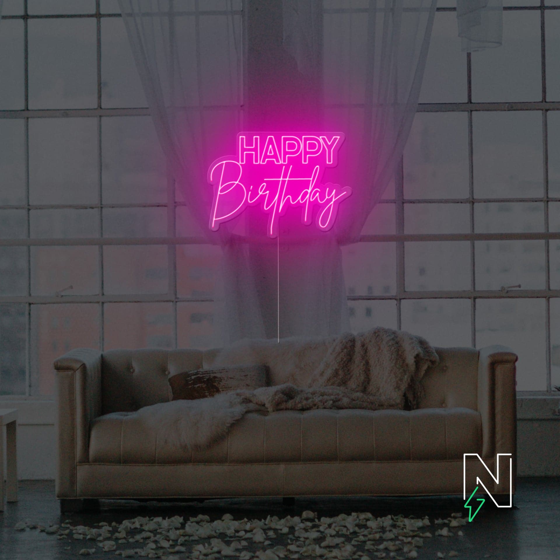 Happy Birthday Neon Sign