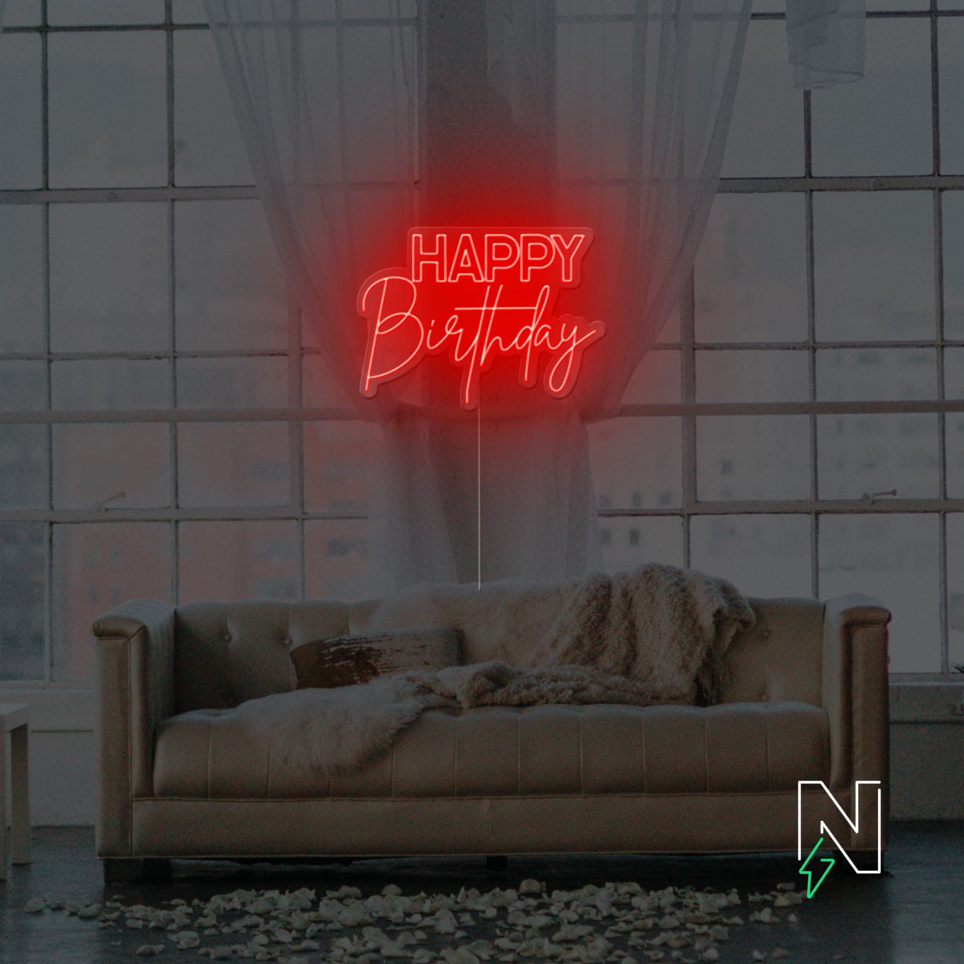 Happy Birthday Neon Sign