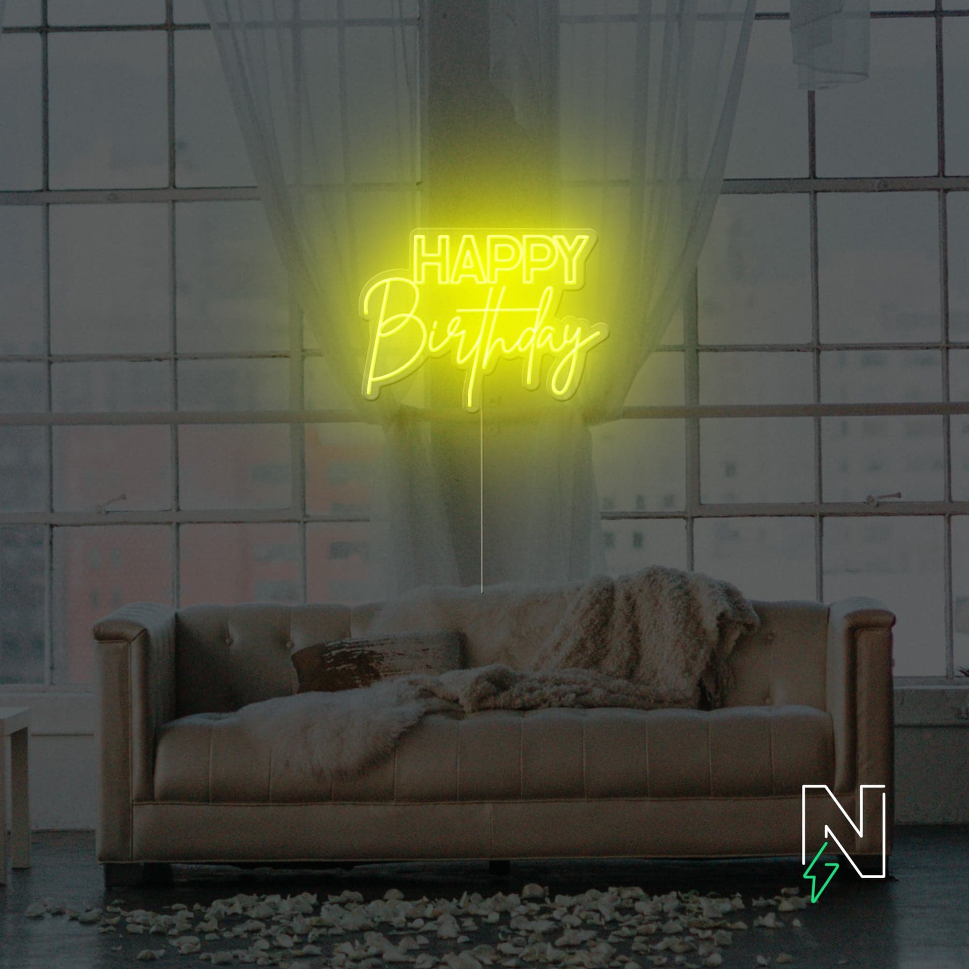 Happy Birthday Neon Sign