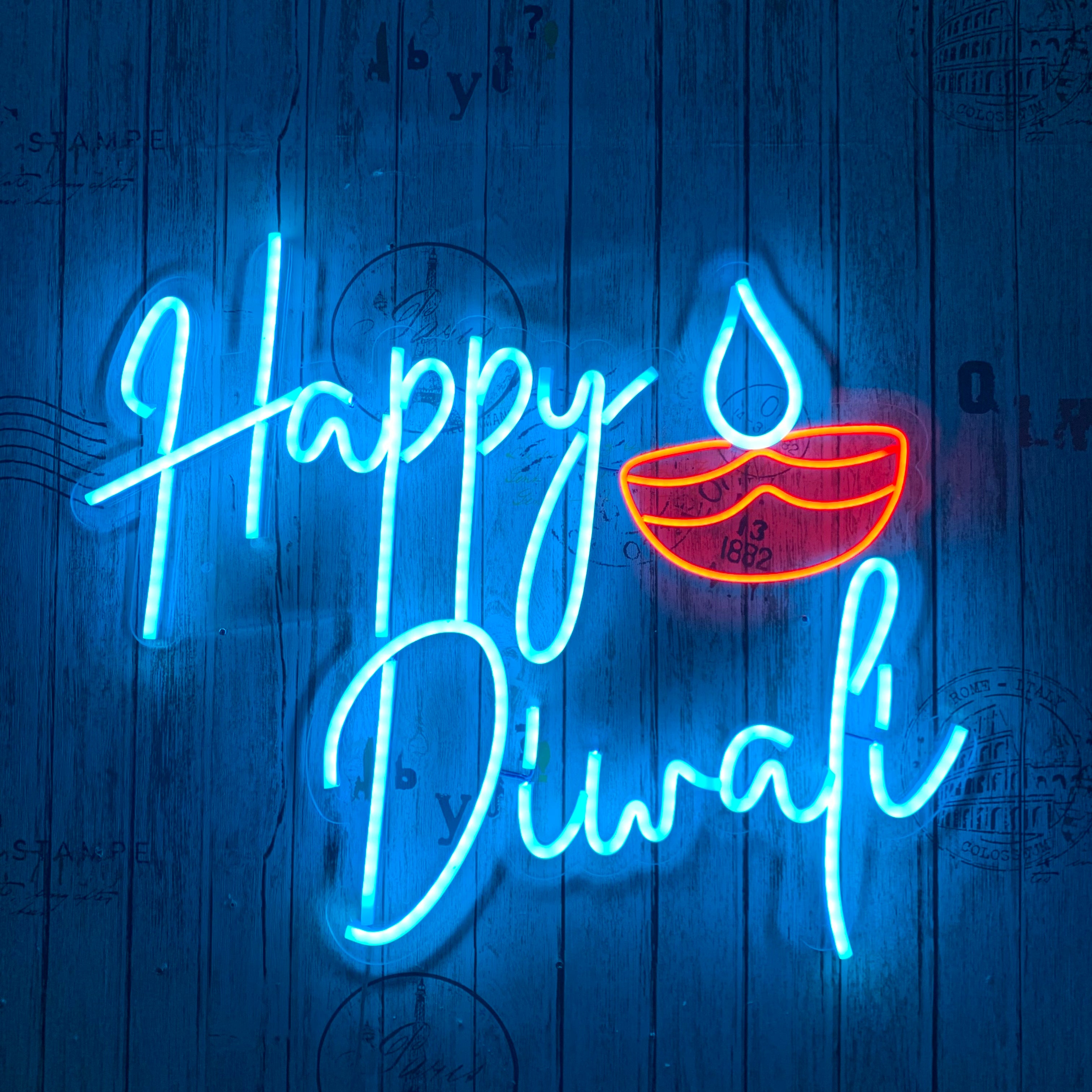 Happy Diwali FloRo Neon Sign