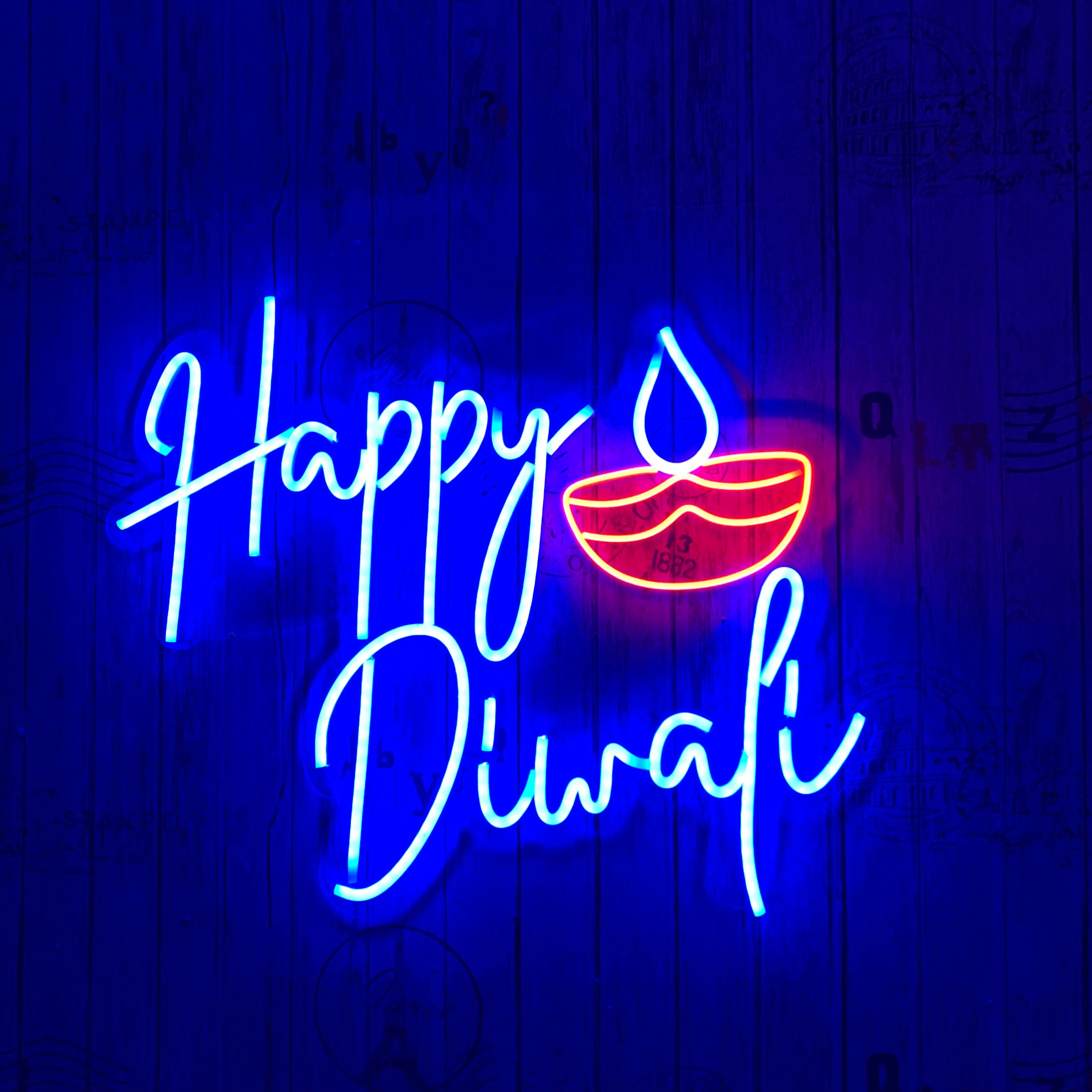 Happy Diwali FloRo Neon Sign